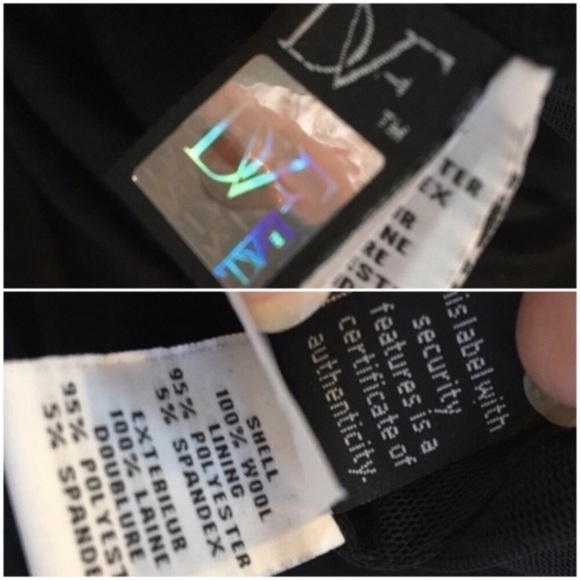 Diane von Furstenberg black ruched sleeveless wool midi-dress *shop@iamwarrior - Picture 9 of 10